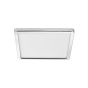 Nordlux Oja - plafonnier de salle de bains - 30 x 30 x 2,5 cm - 3 étapes Moodmaker Fonction SceneSelect - 14,5W LED incl. - IP54 - chrome/blanc