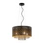 Lucide Raka 4 - lampe suspendue - Ø 41 x 157 cm - noir