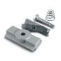 ONE Light Square Track Accessories - adaptateur mécanique pour objets lourds pour rail 40003 / 40003A - système de rail triphasé - gris