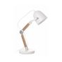 Artdelight Cooper - lampe à poser - 20 x 20 x 58 cm - blanc et marron clair