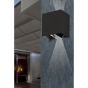 Faro Olan - applique murale - 14,5 x 14 x 10,5 cm - 6W LED incl. - IP65 - gris foncé