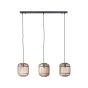 Brilliant Woodrow - lampe suspendue - 105 x 21,5 x 125 cm - brun clair et noir