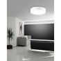 Nova Luce Roda - plafonnier - Ø 50 x 10 cm - 40W LED incl. - blanc - couleur de lumière blanche