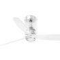 Faro Mini Tube - ventilateur de plafond avec lumière et télécommande - ventilateur intelligent - Ø 128 cm - 17W LED incl. - chrome et transparent