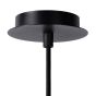 Lucide Tanner - lampe suspendue - Ø 5 x 230 cm - noir et marron clair