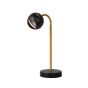 Lucide Binari I - lampe de bureau - 40 cm - 5W LED incl - noir, or