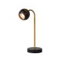 Lucide Binari I - lampe de bureau - 40 cm - 5W LED incl - noir, or