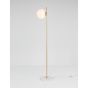 Nova Luce Cantona - lampadaire - 155 cm - laiton doré et blanc