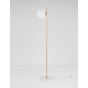 Nova Luce Cantona - lampadaire - 155 cm - laiton doré et blanc