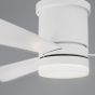 Nova Luce Silky - ventilateur de plafond avec lumière et télécommande - Ø 132 x 25 cm - 18W LED incl. - blanc mat