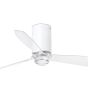 Faro Mini Tube - ventilateur de plafond avec lumière et télécommande - Ø 128 cm - 17W LED incl. - blanc mat et transparent