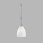 Searchlight Cromwell - lampe suspendue - Ø 20 x 97 cm - argent satiné et opale