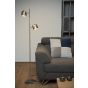 Lucide Skanska - lampadaire - 32,5 x 23 x 141 cm - 5W LED dimmable incl - chrome mat