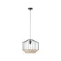 Brilliant Templo - lampe suspendue - Ø 37 x 153 cm - noir et marron clair