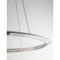 Nova Luce Netuno - lampe suspendue - Ø 60 x 120 cm - 32W LED dimmable incl. - chrome