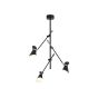 Searchlight Diablo - plafonnier - 65 x 55 x 69 cm - 3 x 4W LED incl. - noir mat