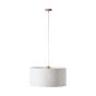 Brilliant Galance - lampe suspendue - Ø 50 x 118 cm - blanc et marron clair