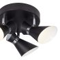 Searchlight Diablo - spot en saillie 3L - Ø 36 x 19 cm - 3 x 4W LED incl. - noir mat