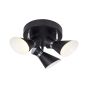 Searchlight Diablo - spot en saillie 3L - Ø 36 x 19 cm - 3 x 4W LED incl. - noir mat