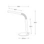 Lucide Gilly - lampe de bureau - 28 x 14 x 49 cm - 3W LED incl - blanc