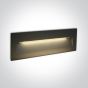 ONE Light Outdoor Dark Light Wall Recessed - applique murale encastrée - 22,5 x 7,5 x 5,5 cm - 7W LED incl. - IP65 - anthracite