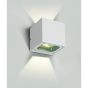 ONE Light Cube Wall Lights Up & Down - appliques murales d'extérieur - 10 x 10 x 10 cm - 6W LED incl. - IP65 - blanc