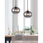 Nova Luce Jade - lampe suspendue - Ø 30 x 120 cm - verre fumé