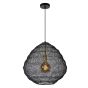 Lucide Saar - lampe suspendue - Ø 48 x 180cm - noir