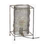 Vico Rectangle Mesh - lampe à poser - 25 x 25 x 40 cm - nickel antique