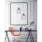 Nova Luce Peppino - lampe suspendue - Ø 19 x 120 cm - noir