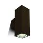 ONE Light GU10 Outdoor Cubes - applique murale d'extérieur - 6,3 x 6,3 x 19,6 cm - IP54 - brun rouille