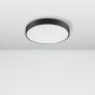 Nova Luce Hadon - plafonnier - Ø 40 x 5 cm - 24W LED incl. - noir sable et blanc mat