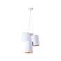 Brilliant Gisella - lampe suspendue - Ø 44 x 105 cm - blanc et or