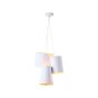 Brilliant Gisella - lampe suspendue - Ø 44 x 105 cm - blanc et or