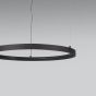 Nova Luce Loop 02 - profilé suspendu magnétique rond - Ø 120 x 120 cm - noir