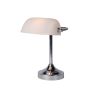 Lucide Banker - lampe de bureau - 22 x 13,5 x 30 cm - chrome, blanc