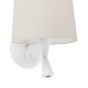 Faro Conga - applique murale - 21,5 x 19 x 17,3 cm - blanc mat et beige