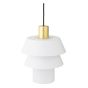 Brilliant Gothenburg - lampe suspendue - 96 x 24 x 151 cm - blanc mat et or