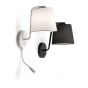 Faro Berni - applique murale avec interrupteur - 20 x 29 x 57 cm - 3W LED incl. - blanc mat