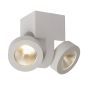 Lucide Mitrax 2 - plafonnier - 23,5 x 10 x 17,5 cm - 2 x 5W LED dimmable incl - blanc