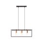 Brilliant Arica - lampe suspendue - 60 x 20 x 110 cm - noir et marron clair