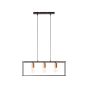 Brilliant Arica - lampe suspendue - 60 x 20 x 110 cm - noir et marron clair