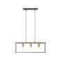 Brilliant Arica - lampe suspendue - 60 x 20 x 110 cm - noir et marron clair