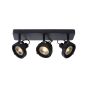 Lucide Tala LED - spot en saillie 3L - 45 x 12 x 20 cm - 3 x 12W LED dimmable incl. - noir