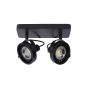 Lucide Tala LED - spot en saillie 2L - 28 x 12 x 20 cm - 2 x 12W LED dimmable incl. - noir