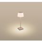 Century Italia Margò - lampe de table d'extérieur rechargeable - Ø 13 x 38 cm - 4W dimmable LED incl - IP54 - sable