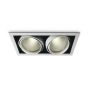 ONE Light COB Square Downlights - spot encastré - 340 x 185 mm, 320 x 165 mm taille d'encastrement - 2 x 40W LED incl. - blanc