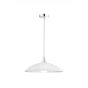 Nova Luce Shell - lampe suspendue - Ø 40 x 100 cm - blanc et chrome