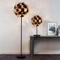 Searchlight Discus - lampadaire - Ø 50 x 162 cm - noir et or