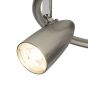 Brilliant Nano - spot en saillie 3L - 36 cm - 3 x 4W LED incl - chrome satiné